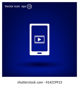 Video on mobile devices. EPS10 vector illustration