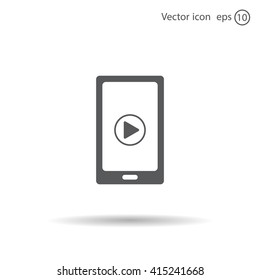 Video on mobile devices. EPS10 vector illustration