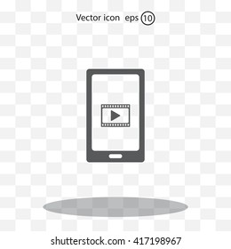 Video on mobile devices. EPS10 vector illustration