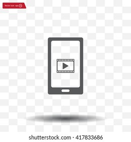 Video on mobile devices. EPS10 vector illustration
