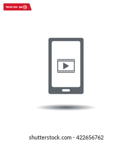 Video on mobile devices. EPS10 vector illustration
