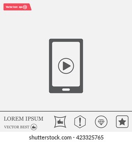 Video on mobile devices. EPS10 vector illustration