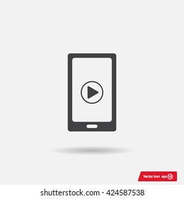 Video on mobile devices. EPS10 vector illustration