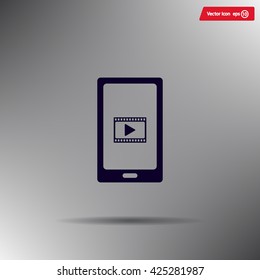 Video on mobile devices. EPS10 vector illustration