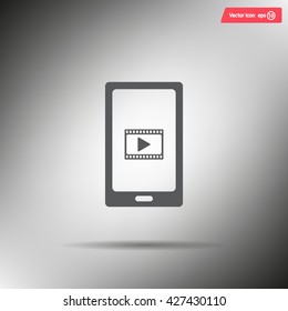 Video on mobile devices. EPS10 vector illustration