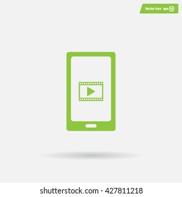 Video on mobile devices. EPS10 vector illustration