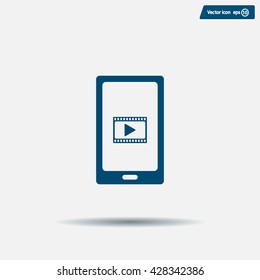 Video on mobile devices. EPS10 vector illustration