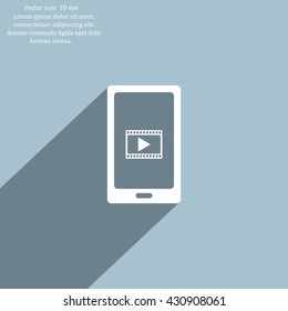 Video on mobile devices. EPS10 vector illustration