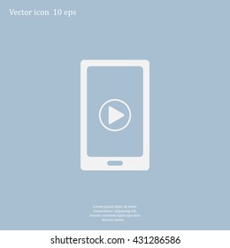 Video on mobile devices. EPS10 vector illustration