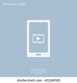 Video on mobile devices. EPS10 vector illustration