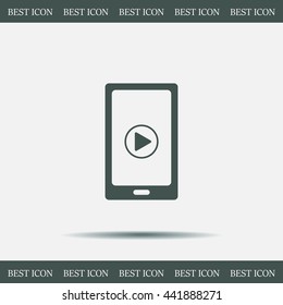 Video on mobile devices. EPS10 vector illustration