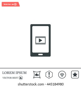 Video on mobile devices. EPS10 vector illustration