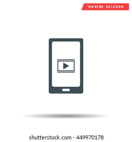 Video on mobile devices. EPS10 vector illustration