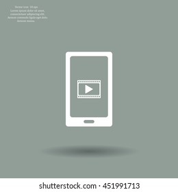 Video on mobile devices. EPS10 vector illustration