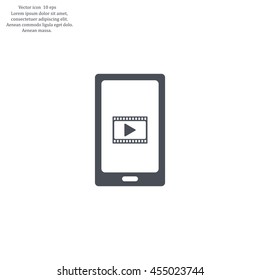 Video on mobile devices. EPS10 vector illustration