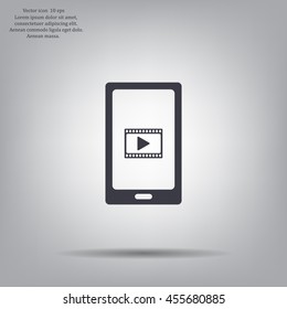Video on mobile devices. EPS10 vector illustration