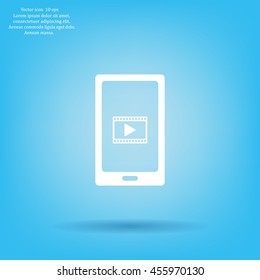 Video on mobile devices. EPS10 vector illustration