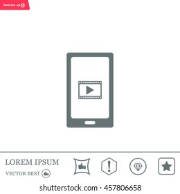 Video on mobile devices. EPS10 vector illustration