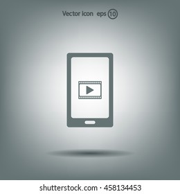 Video on mobile devices. EPS10 vector illustration