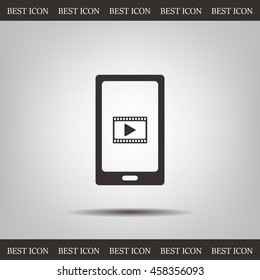 Video on mobile devices. EPS10 vector illustration