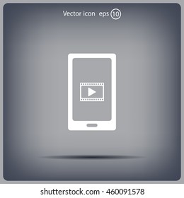 Video on mobile devices. EPS10 vector illustration
