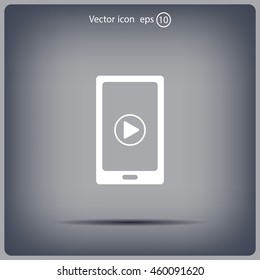 Video on mobile devices. EPS10 vector illustration