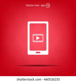 Video on mobile devices. EPS10 vector illustration
