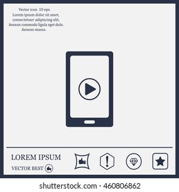 Video on mobile devices. EPS10 vector illustration