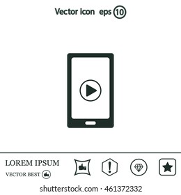 Video on mobile devices. EPS10 vector illustration