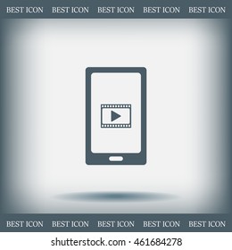 Video on mobile devices. EPS10 vector illustration
