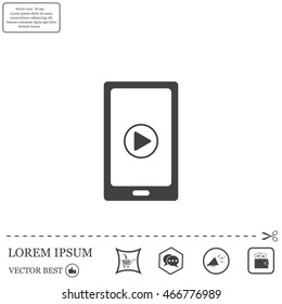Video on mobile devices. EPS10 vector illustration