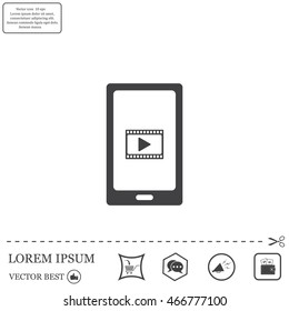 Video on mobile devices. EPS10 vector illustration