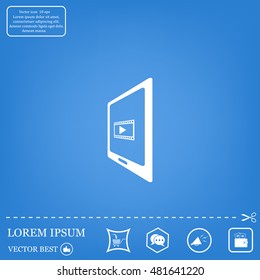 Video on mobile devices. EPS10 vector illustration