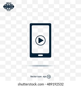 Video on mobile devices. EPS10 vector illustration