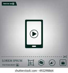 Video on mobile devices. EPS10 vector illustration