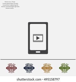Video on mobile devices. EPS10 vector illustration