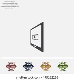 Video on mobile devices. EPS10 vector illustration