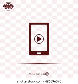 Video on mobile devices. EPS10 vector illustration
