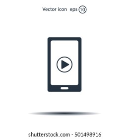 Video on mobile devices. EPS10 vector illustration