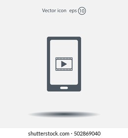 Video on mobile devices. EPS10 vector illustration