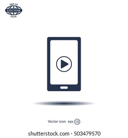 Video on mobile devices. EPS10 vector illustration