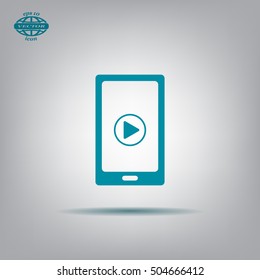 Video on mobile devices. EPS10 vector illustration