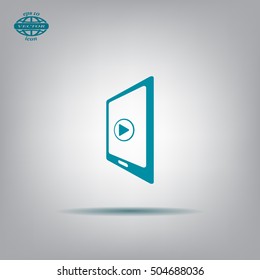 Video on mobile devices. EPS10 vector illustration
