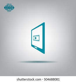 Video on mobile devices. EPS10 vector illustration