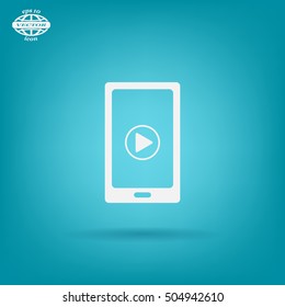 Video on mobile devices. EPS10 vector illustration