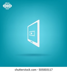 Video on mobile devices. EPS10 vector illustration