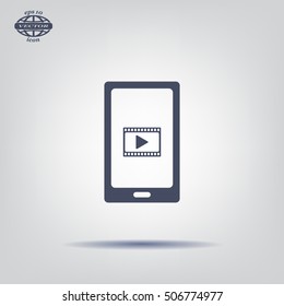 Video on mobile devices. EPS10 vector illustration