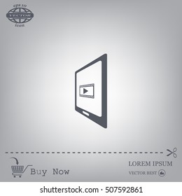 Video on mobile devices. EPS10 vector illustration