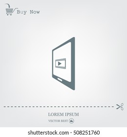 Video on mobile devices. EPS10 vector illustration