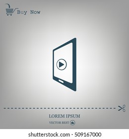 Video on mobile devices. EPS10 vector illustration